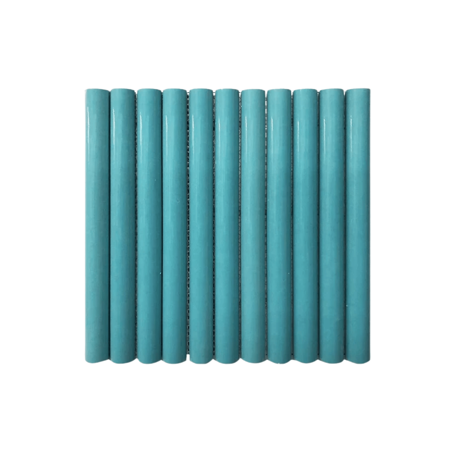 โมเสค TIMELESS TILES รุ่น LONN 29X30 ซม. สีฟ้าอมเขียว SOFT TURQUOISE BLUE โมเสกแท่งทรงโค้งครึ่งวงกลม_0
